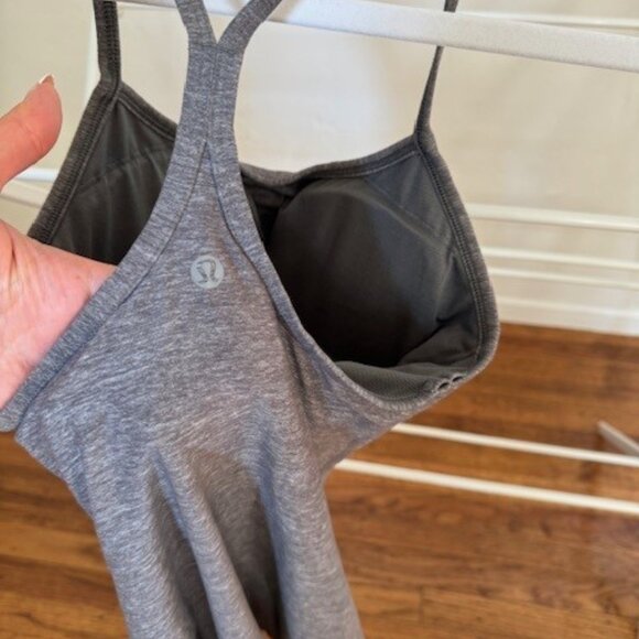 Grey Lululemon Tank Top with Built in Bra - Picture 4 of 7